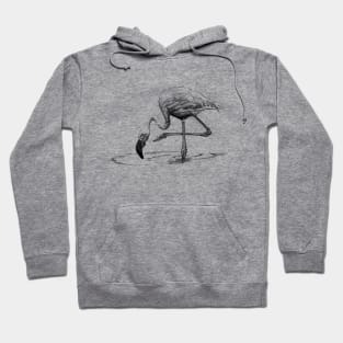 Flamingo Ink Drawing Hoodie